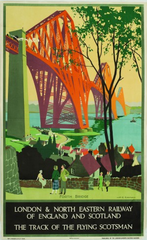 Forth Rail Bridge poster from 1928